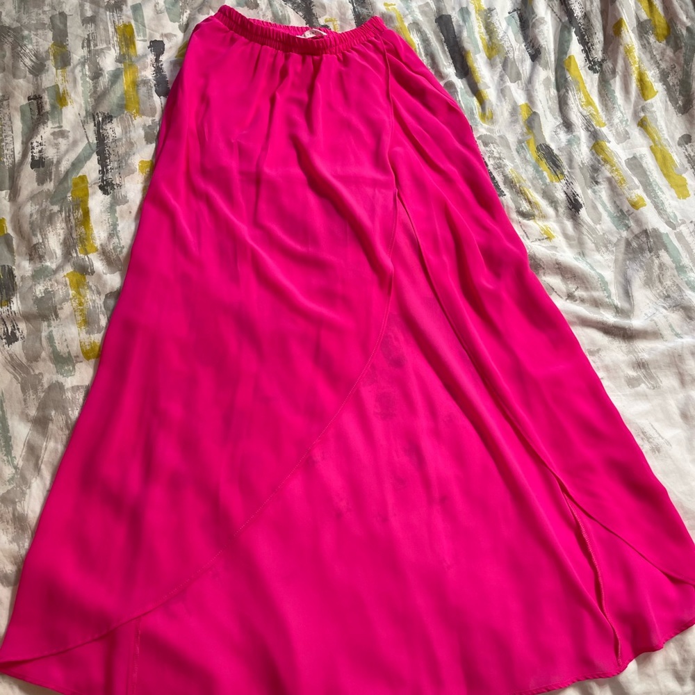 New hot pink maxi skirt in size Small